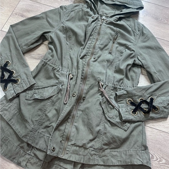 Maurices Military Utility Anorak Lace Up Jacket - Picture 7 of 14